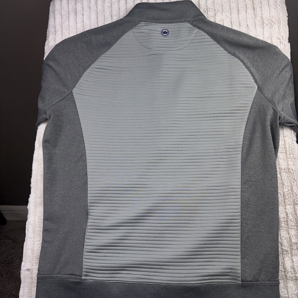 Peter Millar Crown Pemberton LS Zip Golf Jacket Men L Gray Whisper Rock NWOT - Picture 12 of 15